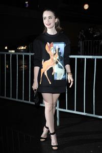 Lily Collins Givenchy Show Fashion Week 9/29/13