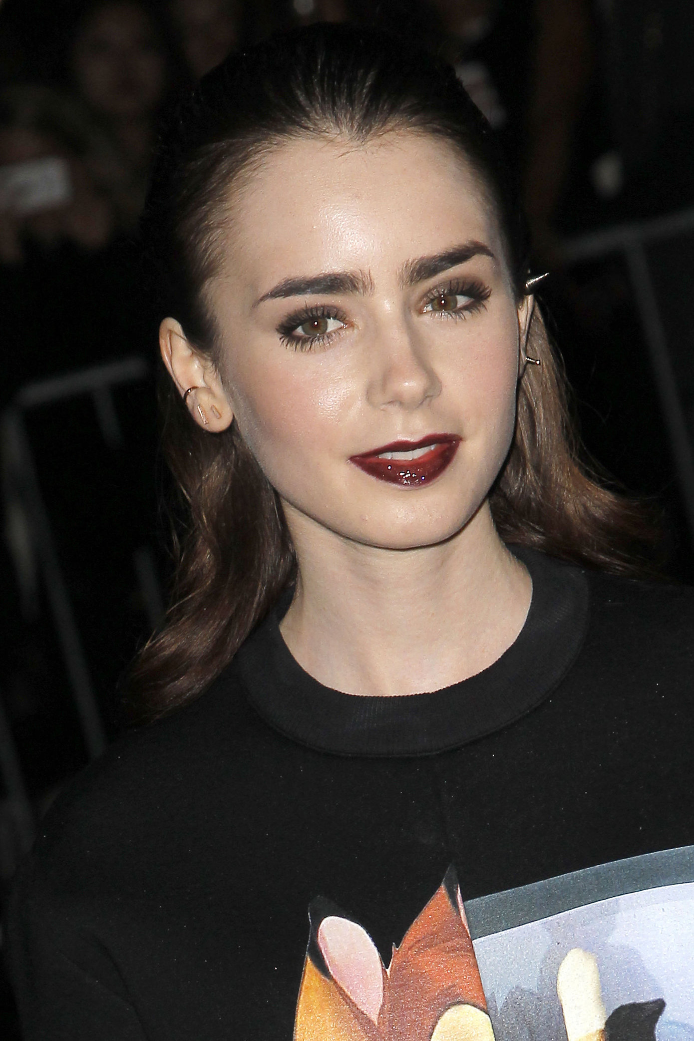 Lily Collins Givenchy Show Fashion Week 9/29/13