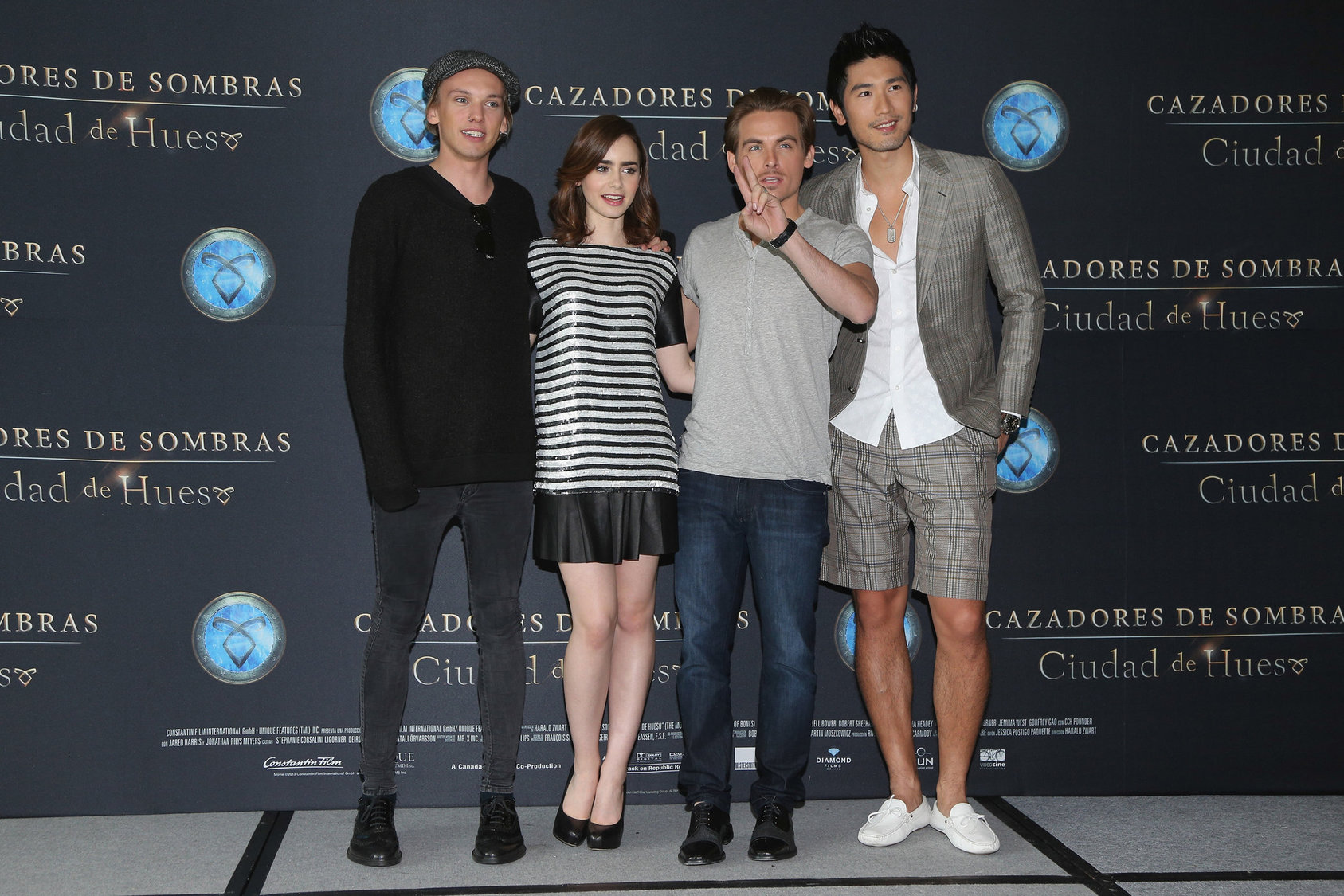 Lily Collins  City of Bones  Mexico Photcall 8/26/13  