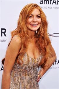 Lindsay Lohan amfAR New York Gala To Kick Off Fall 2013 Fashion Week on February 6, 2013