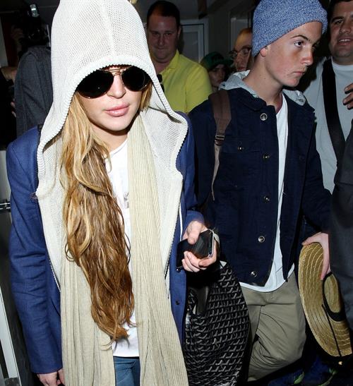 Lindsay Lohan at LAX Airport 4/18/13