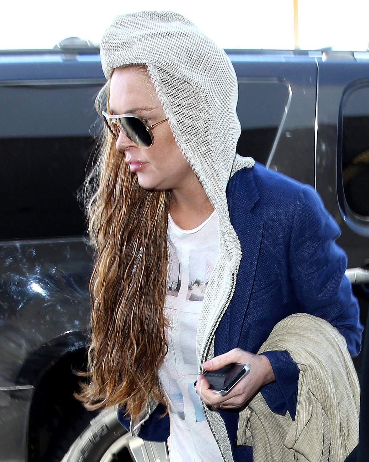 Lindsay Lohan at LAX Airport 4/18/13