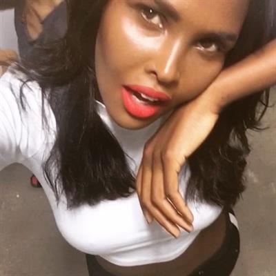 Ubah Hassan taking a selfie