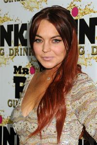 Lindsay Lohan Mr. Pink Ginseng Drink Launch Party in beverly Hills 10/11/12 