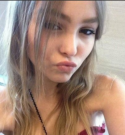 Lily-Rose Depp taking a selfie