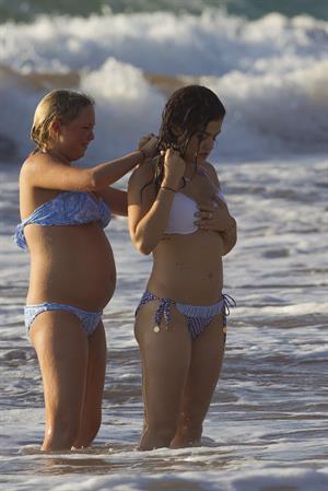 Lucy Hale On the Beach with her boyfriend Graham Rogers and friends, Hawaii, on June 6, 2013