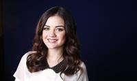 Lucy Hale posing for Carlo Allegri portraits in New York City - November 20, 2012 