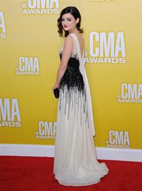 Lucy Hale 46th annual CMA awards in Nashville 11/1/12