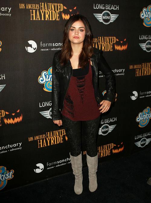 Lucy Hale 4th annual Haunted Hayride LA 10/7/12 