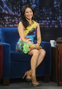 Lucy Liu Late Night with Jimmy Fallon in NYC 1/29/13 