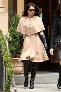 Lucy Liu leaving her apartment in NYC 12/13/12 