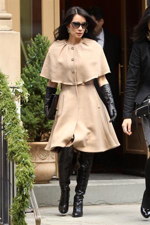 Lucy Liu leaving her apartment in NYC 12/13/12 
