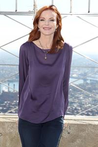 Marcia Cross Marcia Cross Lights The Empire State Building In Honor Of Plan International USA on October 10, 2012