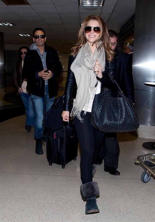Maria Menounos arrives at LAX Airport on March 10, 2013
