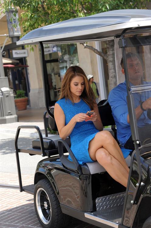 Maria Menounos On the set of Extra in Los Angeles on June 6, 2013