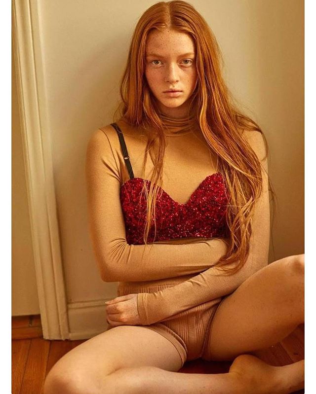 Larsen Thompson in lingerie
