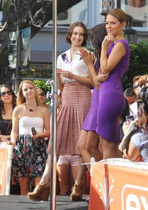Maria Menounos on the set of Extra at The Grove in LA 10/19/12 