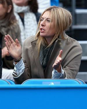 Maria Sharapova Watches her boyfriend on day one of the AEGON Championships at Queens Club in London - June 10, 2013 