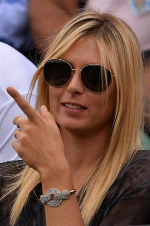 Maria Sharapova Watches her boyfriend Day 4 of the Wimbledon Tennis Championships June 27, 2013 