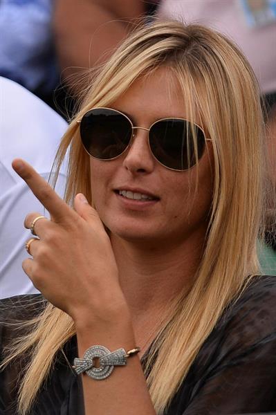 Maria Sharapova Watches her boyfriend Day 4 of the Wimbledon Tennis Championships June 27, 2013 