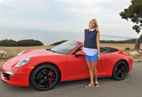 Maria Sharapova Porsche photoshoot in Manhattan Beach, California on July 11, 2013 