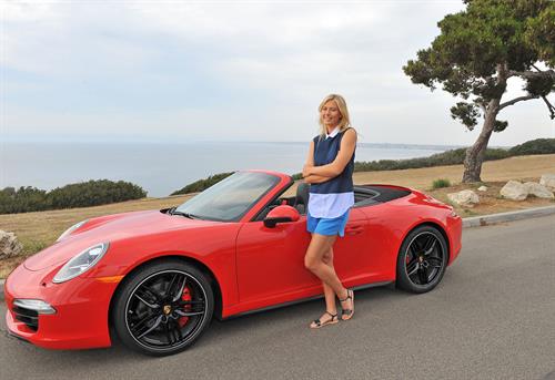 Maria Sharapova Porsche photoshoot in Manhattan Beach, California on July 11, 2013 