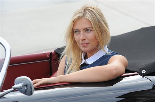 Maria Sharapova Porsche photoshoot in Manhattan Beach, California on July 11, 2013 