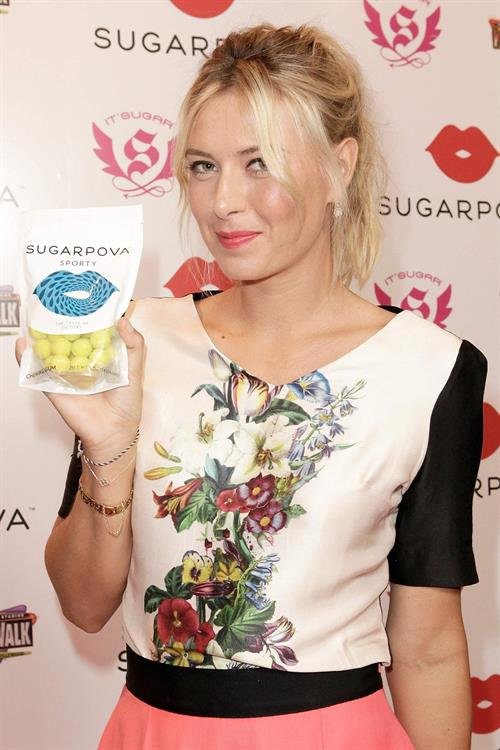Maria Sharapova poses during Maria Sharapova launches her Sugarpova Candy Collection December 13, 2012 
