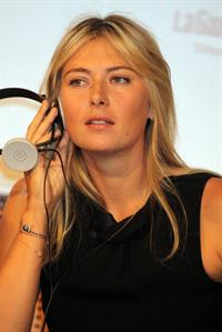 Maria Sharapova attends a press conference to present Saturday's exhibition match Milan November 30, 2012 