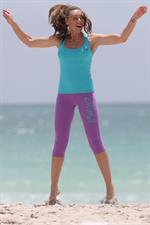 Michelle Heaton Filming a fitness show on Miami Beach, Florida (May 21, 2013) 