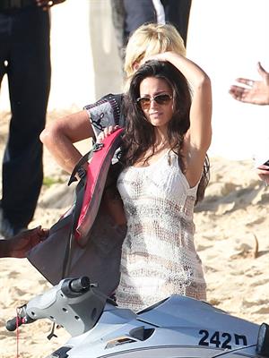 Michelle Keegan beach candids in Barbados December 30, 2011