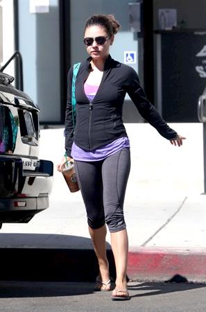 Mila Kunis Heading to the gym in Studio City - August 27, 2012 