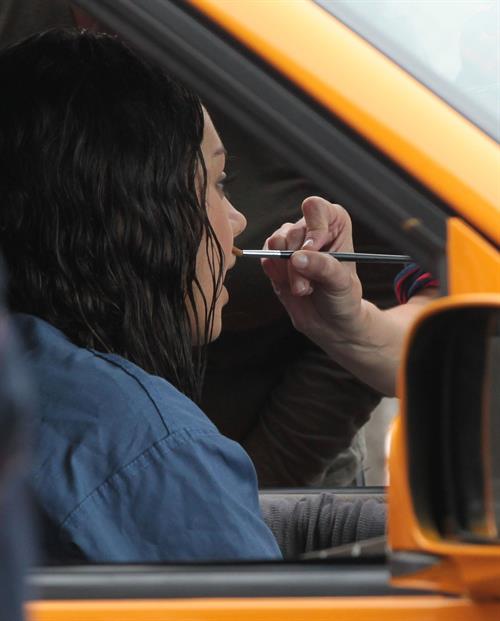 Mila Kunis on the set of ''The Angriest Man in Brooklyn'' October 4, 2012 