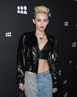 Miley Cyrus Attends the Myspace relaunch at The El Rey Theater in Los Angeles on June 12, 2013