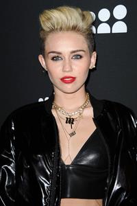 Miley Cyrus Attends the Myspace relaunch at The El Rey Theater in Los Angeles on June 12, 2013