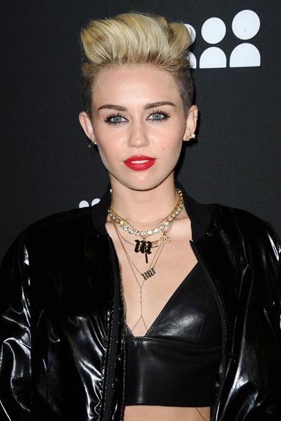 Miley Cyrus Attends the Myspace relaunch at The El Rey Theater in Los Angeles on June 12, 2013