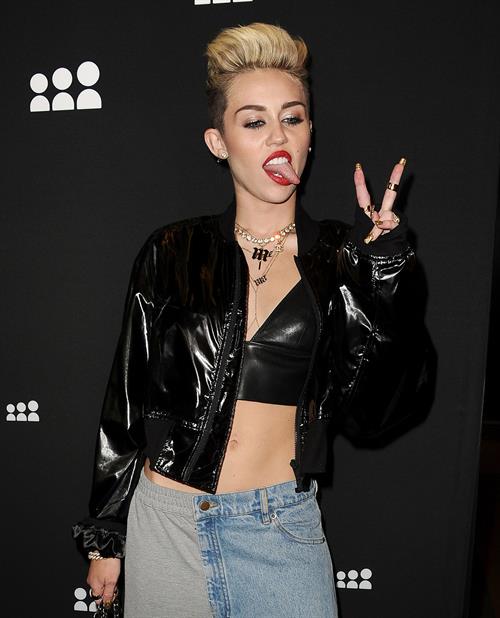 Miley Cyrus Attends the Myspace relaunch at The El Rey Theater in Los Angeles on June 12, 2013