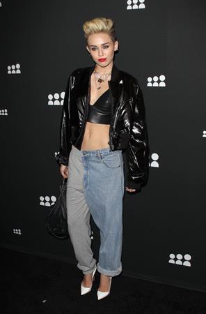 Miley Cyrus Attends the Myspace relaunch at The El Rey Theater in Los Angeles on June 12, 2013