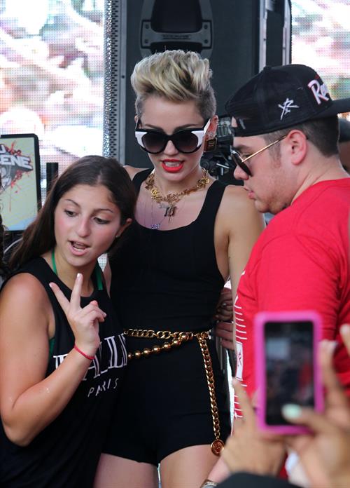 Miley Cyrus Pictures Miley Cyrus attends Y100's Mackapoolza at the Clevelander South Beach in Miami Beach - June 28, 2013