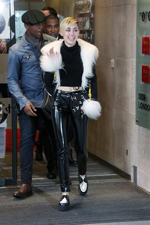 Miley Cyrus – BBC Radio 1 arrival in London 11/12/13  