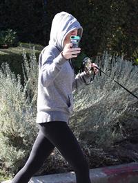Miley Cyrus walking her dog in Studio City 1/28/13 