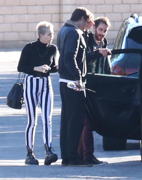 Miley Cyrus leaving a family gathering in Palm Springs 12/26/12 
