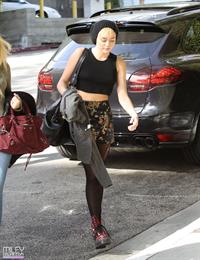 Miley Cyrus arriving at a recording studio in Hollywood 11/14/12 