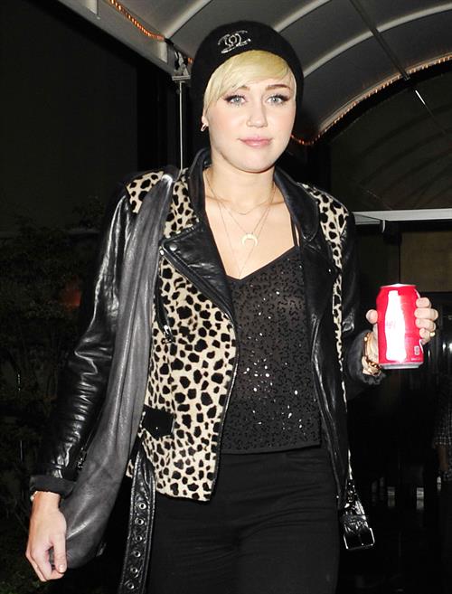 Miley Cyrus leaves recording studio in West Hollywood 10/10/12 