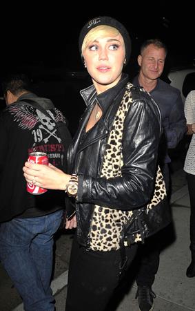 Miley Cyrus leaves recording studio in West Hollywood 10/10/12 