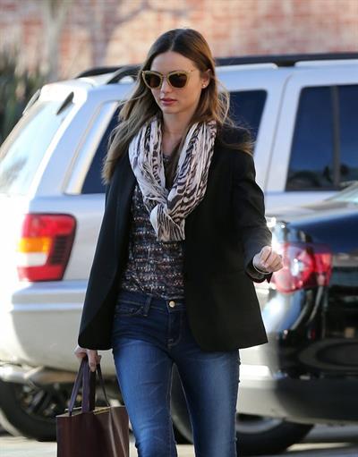 Miranda kerr outside a spa in LA on January 4th 2013  