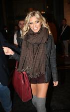 Mollie King on the street in Dublin Ireland on Dec 20, 2011 