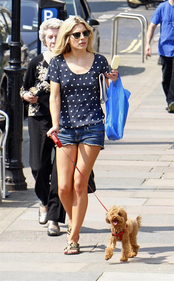 Mollie King London candids April 23, 2011 