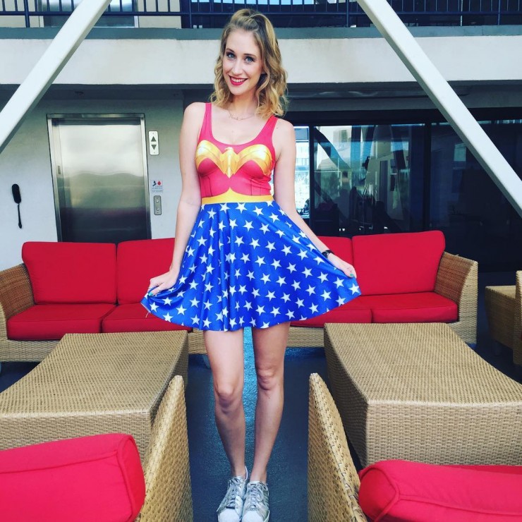 Maude Garrett in lingerie