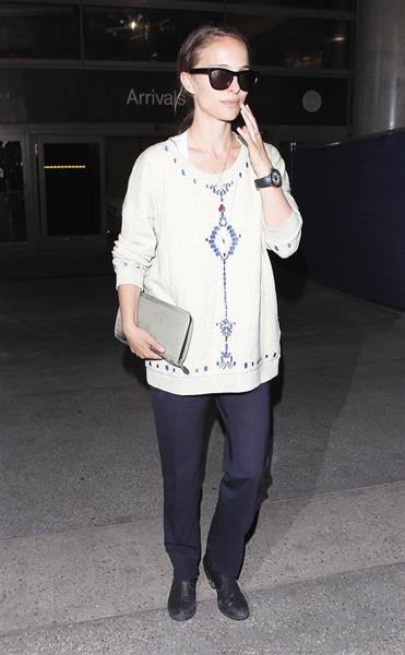 Natalie Portman arrives at LAX Airport - May 30, 2013 